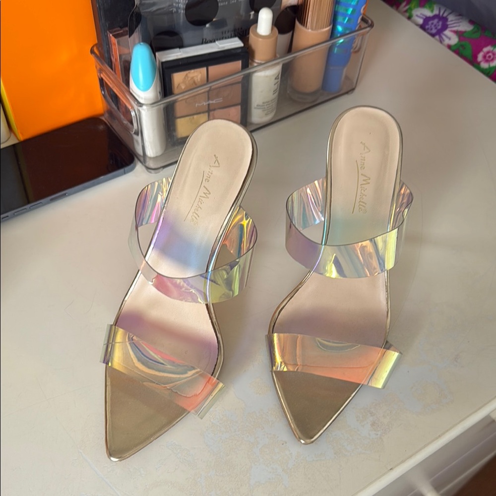 Anne Michelle Iridescent Women's Heels